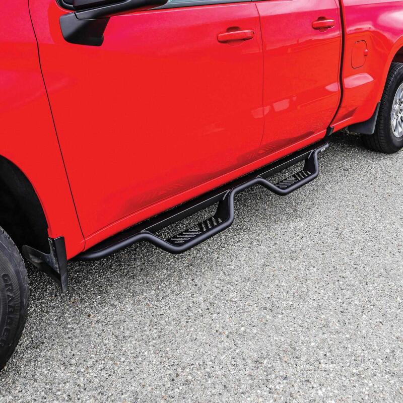 Westin Outlaw Drop Nerf Step Bars - Textured Black - Fits Select 2014-2019 Chevy/GMC Silverado/Sierra 1500-3500 (Double Cab)