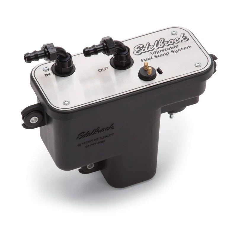 Edelbrock Fuel System Universal Fuel Sump Module Adjustable Fuel Sump Tank Only 255 LPH