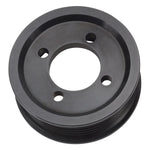 Black anodized 6-rib 3.00 inch diameter Edelbrock E-Force supercharger pulley