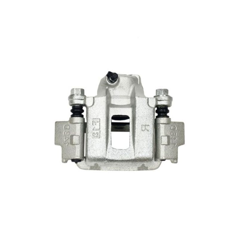 Power Stop Autospecialty L2727 rear left brake caliper and mounting bracket with stainless steel hardware.
