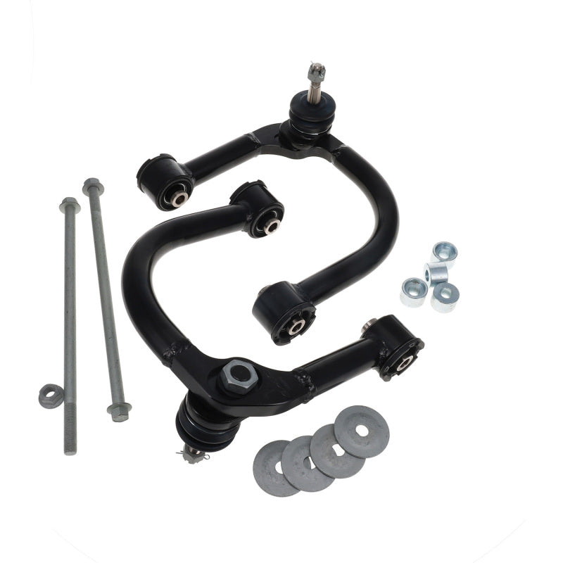 Pair of SPC Performance forged steel adjustable upper control arms with xAxis joints for 2021-2026 Ford Bronco