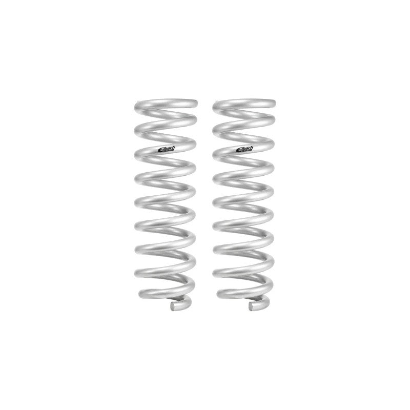A pair of Eibach Pro-Lift-Kit silver front suspension lift springs for 2001-2007 Toyota Sequoia.