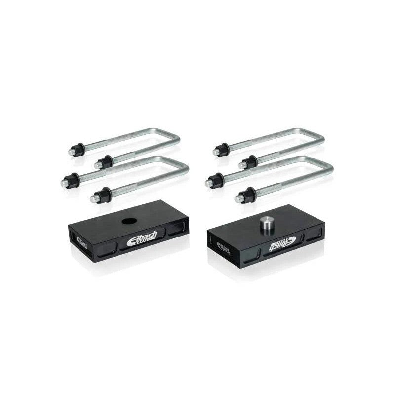Eibach Pro-Truck 1 inch anodized billet aluminum rear lift blocks with extended U-bolts and centering pins