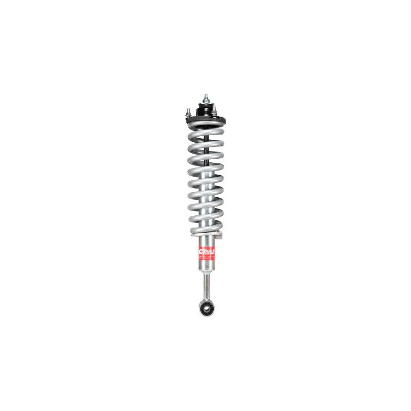 Eibach Pro-Truck Stage 1 Plus assembled front shock and silver lift spring for 2005-2015 Toyota Tacoma.