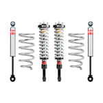 Eibach Stage 2 Pro-Truck Lift Kit components including front adjustable coilovers, rear shocks, and coil springs.