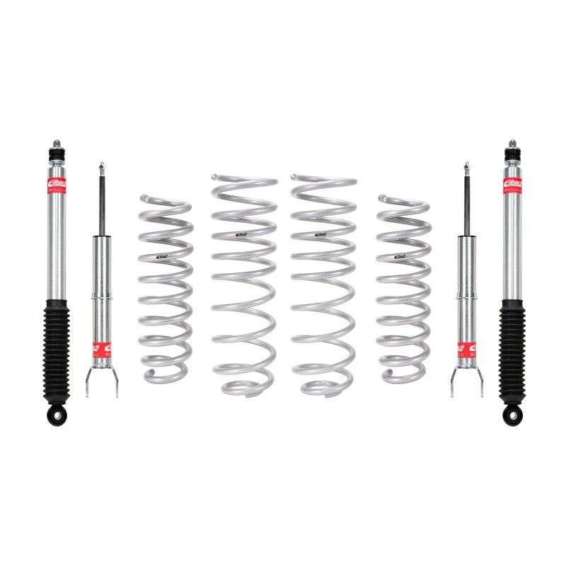 Eibach PRO-TRUCK-LIFT Stage 1 kit with silver coil springs and sport shocks for 2019-2026 Ram 1500.
