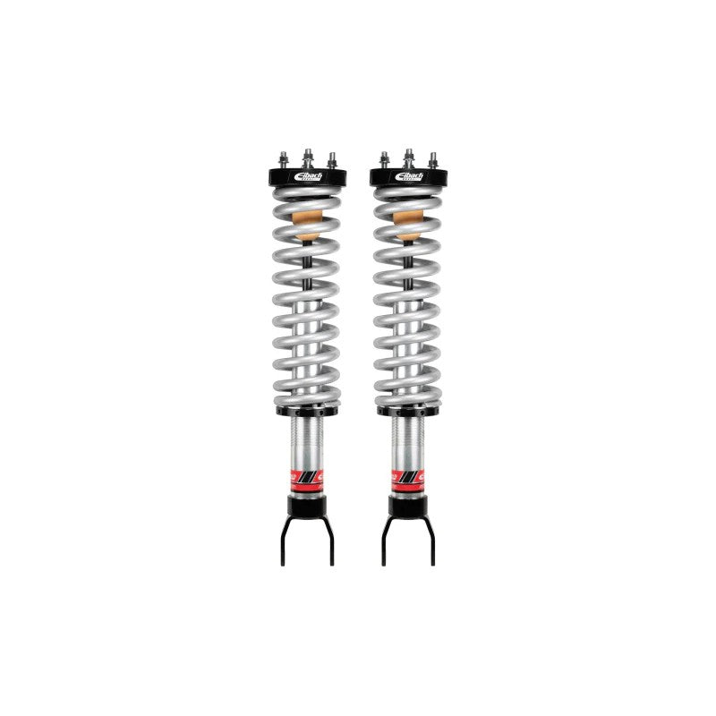 Eibach PRO-TRUCK COILOVER 2.0 front pair with silver ERO springs and anodized billet aluminum mounts for Ram 1500.