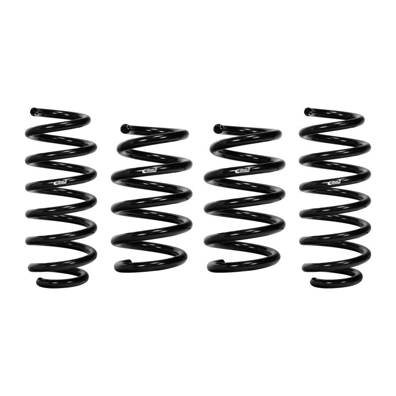 Four Eibach Pro-Kit performance lowering springs for 2020-2025 Tesla Model Y Long Range 3rd Row models.