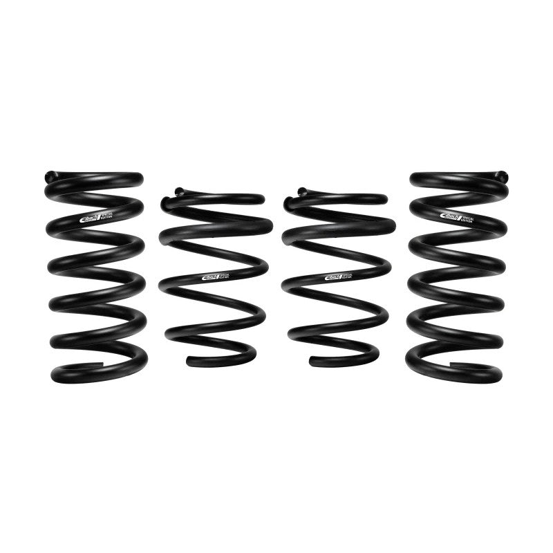 Four Eibach Special Edition Pro-Kit lowering springs with red powder coating for 2020-2022 Ford Mustang Shelby GT500.
