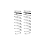 Two red Eibach Pro-Lift-Kit rear coil springs for 2022-2025 Ford Bronco Raptor with Fox E-Shocks.