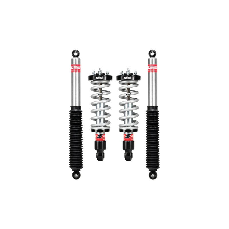 Eibach Stage 2 Pro-Truck-Lift kit featuring adjustable front 2.0 coilovers and rear sport shocks for Nissan Frontier.