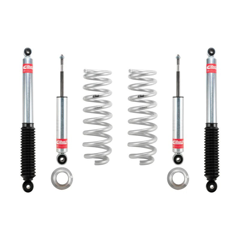 Eibach PRO-TRUCK-LIFT Stage 1 suspension kit including silver lift springs and matched shocks for 2022-2026 Nissan Frontier.