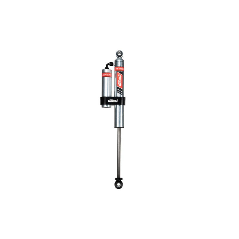 Eibach Pro-Truck monotube rear shock absorber with external reservoir and billet aluminum mounting clamps.