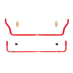 Eibach 24mm front and 15mm rear high-strength steel anti-roll sway bars with mounting bushings and hardware.