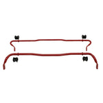 Eibach 25mm front and 19mm rear high-strength steel anti-roll bars with mounting hardware and bushings.