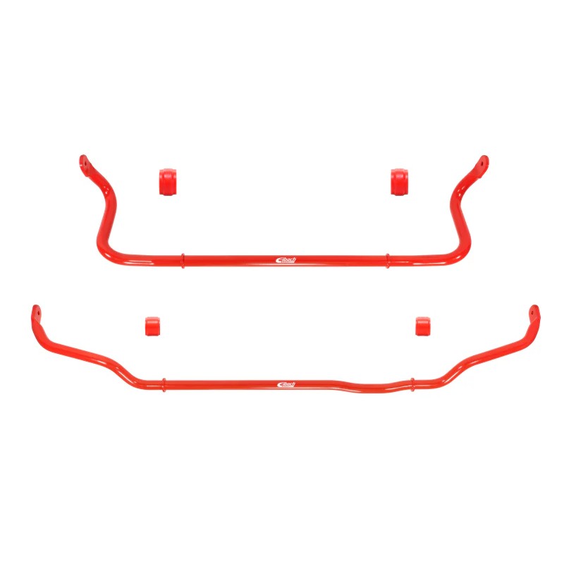 Eibach 26mm front and 16mm rear red anti-roll sway bars with mounting hardware for 2001-2005 Honda Civic
