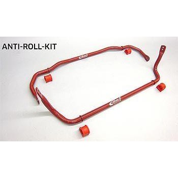 Eibach Anti-Roll-Kit featuring 32mm front and 29mm rear high-strength steel sway bars with mounting hardware.