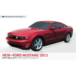 Eibach 36mm front and 25mm rear red anti-roll sway bar kit with mounting hardware for 2011-2014 Ford Mustang.