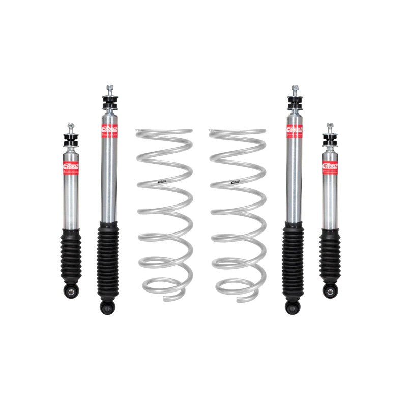 Eibach PRO-TRUCK-LIFT Stage 1 suspension system including shocks and rear coil springs for 98-07 Toyota Land Cruiser.