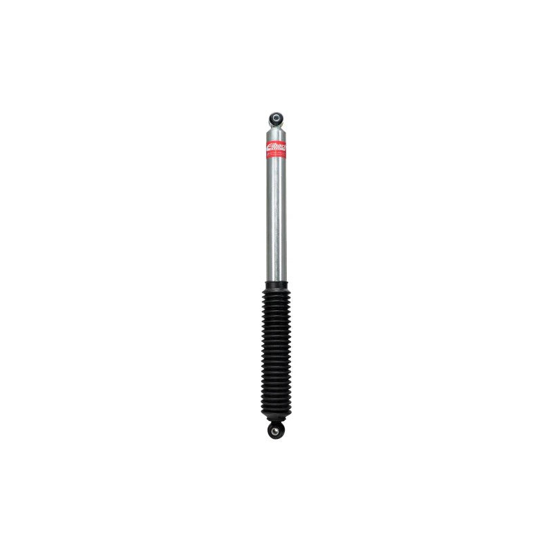 Zinc-plated Eibach PRO-TRUCK SPORT monotube rear shock absorber with 46mm piston and black boot.