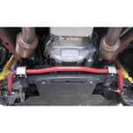 Eibach Anti-Roll Kit featuring front and rear red powder-coated sway bars with black bushings and hardware.