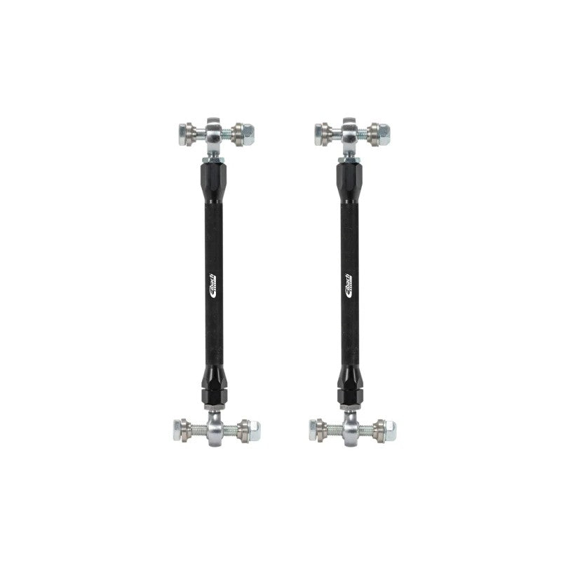 Eibach front adjustable sway bar end links with silver hex bodies and chromoly rod ends for 2014-2018 Ford Focus ST.