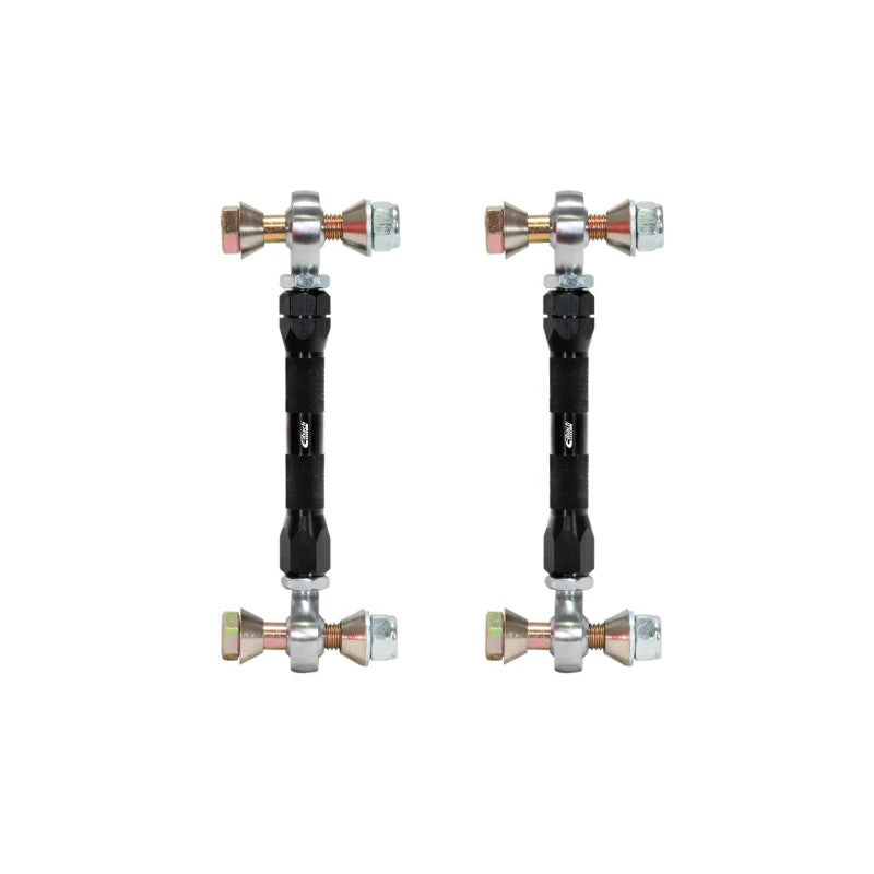 Eibach front adjustable anti-roll end link kit with chromoly rod ends and hex adjustment bodies for 2015-2023 Ford Mustang.
