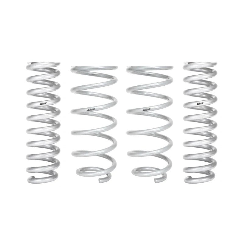 Set of four Eibach Pro-Lift-Kit silver coil springs for Ineos Grenadier front and rear suspension.