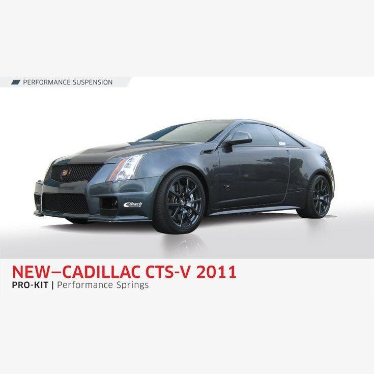 Set of four Eibach Pro-Kit dark gray metallic lowering springs for 2011-2015 Cadillac CTS-V.