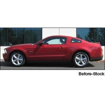 Set of four black powder-coated Eibach Pro-Kit lowering springs for 2011-2014 Ford Mustang.