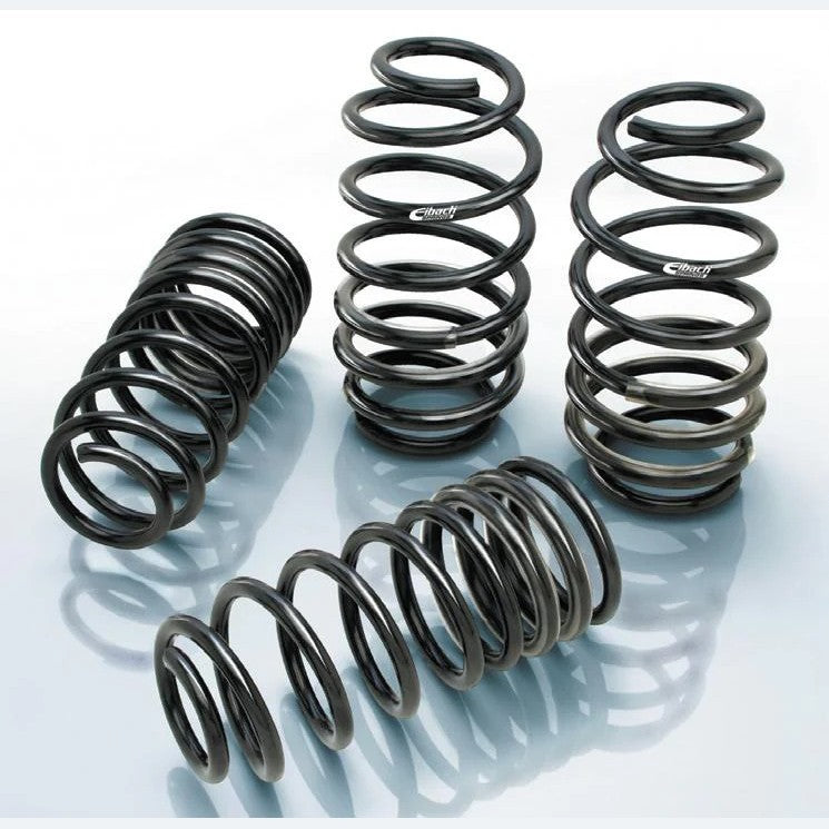 Set of four black Eibach Pro-Kit lowering springs for 2013-2020 Scion FR-S, Subaru BRZ, and Toyota 86.