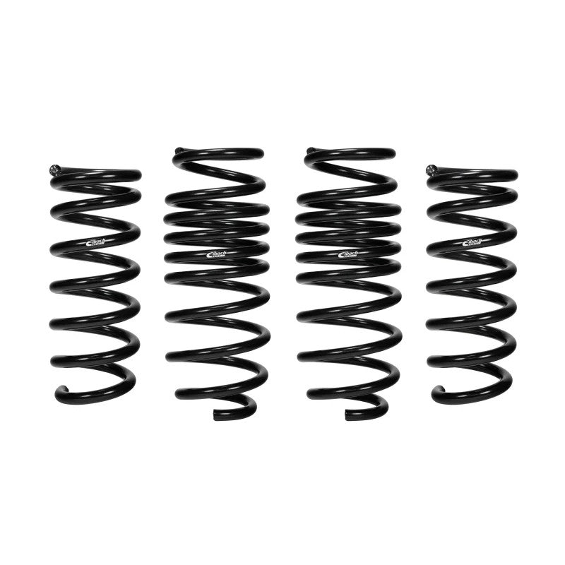 Set of four Eibach Pro-Kit progressive-rate lowering springs in a dark grey finish.