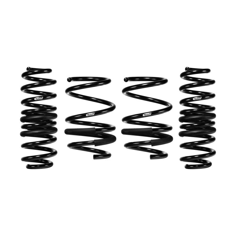 Set of four grey Eibach Pro-Kit performance lowering springs for Toyota GR Corolla.