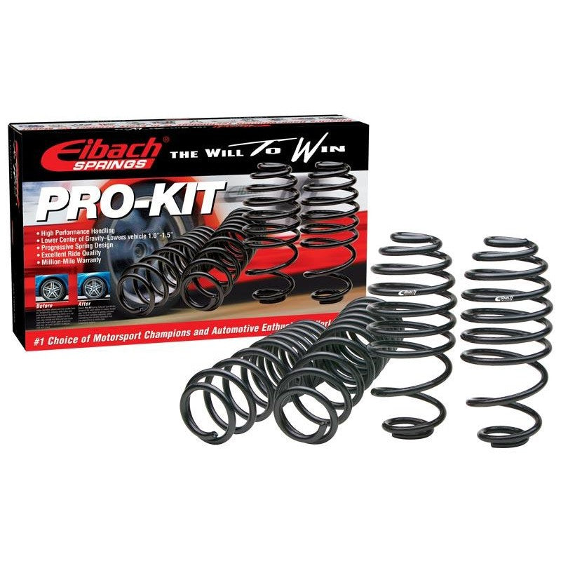 Black Eibach Pro-Kit performance lowering springs for 1999-2006 Volkswagen Golf IV