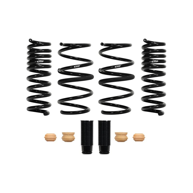 Eibach Pro-Kit lowering springs for Toyota GR Supra providing a 1.7-inch front and 1.2-inch rear drop.