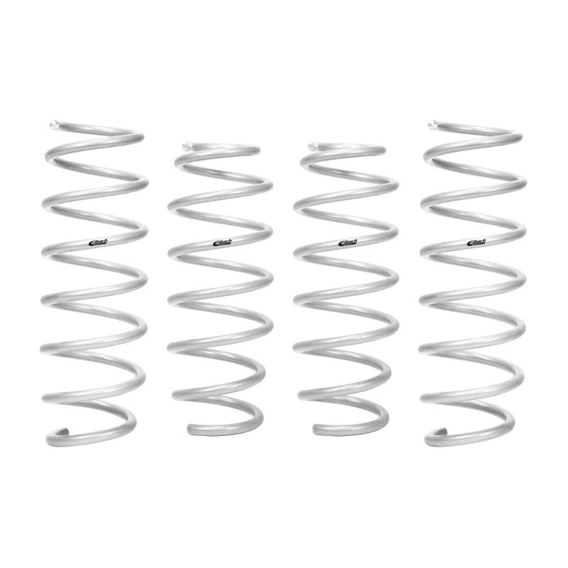 Four silver Eibach Pro-Lift Kit coil springs for 2015-2023 Jeep Renegade 4WD.
