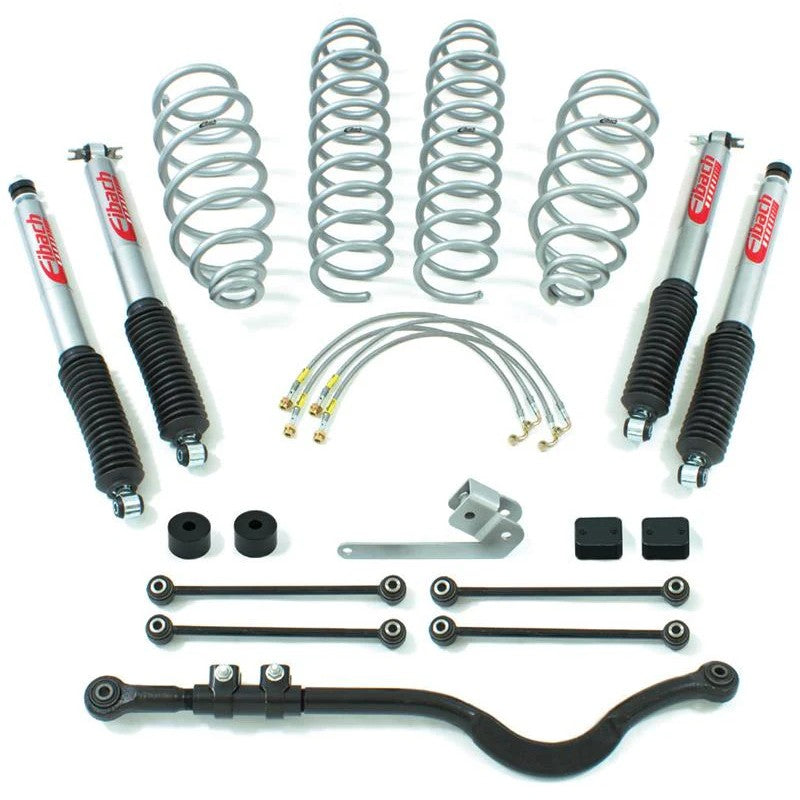 Eibach PRO-TRUCK-LIFT Stage 1 suspension kit including silver shocks and springs for 2011-2015 Jeep Grand Cherokee