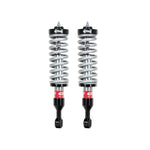 Pair of Eibach Pro-Truck Coilover 2.0 front assemblies with silver ERO springs and black billet aluminum mounts
