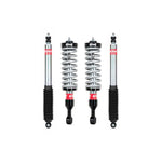 Eibach Pro-Truck 2.0 front coilover assembly with red race spring and silver anodized aluminum mount.