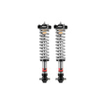 Pair of Eibach Pro-Truck 2.0 front coilovers with silver springs and black aluminum mounts for Ford F-150.
