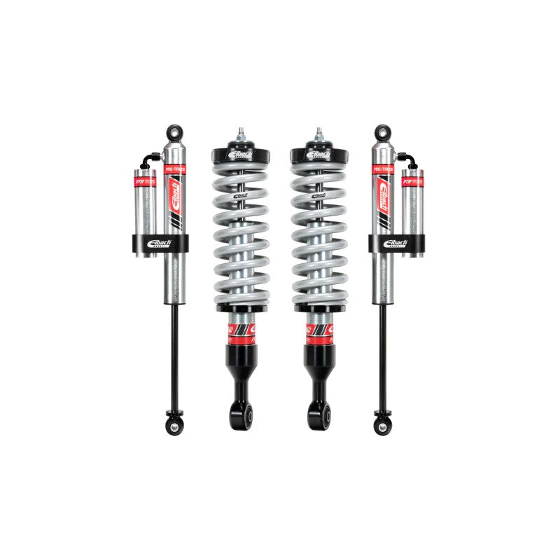 Eibach Pro-Truck Stage 2R suspension kit featuring adjustable front coilovers and rear external reservoir shocks.