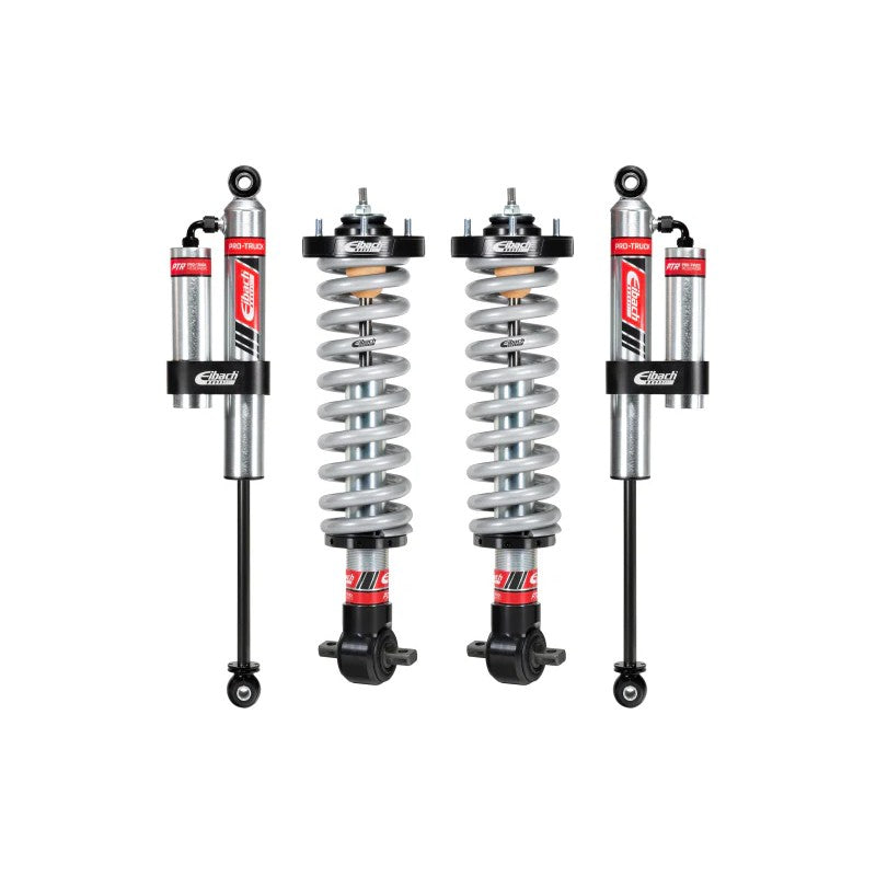 Eibach Pro-Truck Stage 2R suspension kit with front coilovers and rear external reservoir shocks for Silverado 1500.