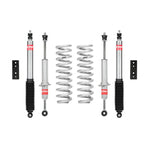 Eibach PRO-TRUCK-LIFT Stage 1 suspension system including silver coil springs and performance shocks for Toyota Tacoma.