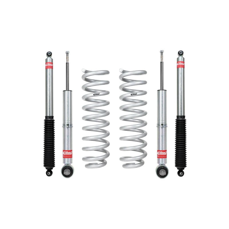 Eibach PRO-TRUCK-LIFT Stage 1 suspension system including front coil springs and four performance shocks.