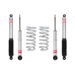 Eibach PRO-TRUCK-LIFT Stage 1 suspension kit including silver coil springs and performance shocks.