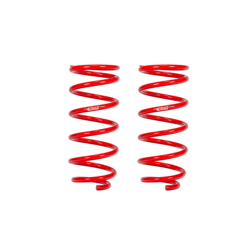 A pair of red Eibach Pro-Truck rear lift springs for 2019-2024 Toyota 4Runner TRD Pro.