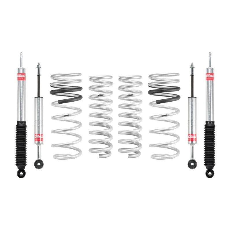 Eibach PRO-TRUCK-LIFT Stage 1 suspension kit including four silver shocks and two coil springs for 2022-2026 Toyota Tundra