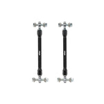 Eibach rear adjustable sway bar end link kit with chromoly rod ends and silver hex bodies for Dodge Challenger and Charger.