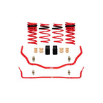 Eibach Sportline-Plus suspension kit including red lowering springs and black sway bars for 2015-2023 Ford Mustang