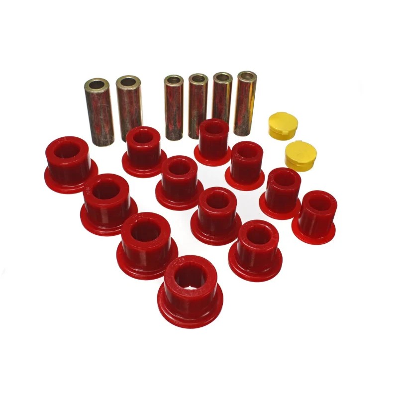 Red Energy Suspension Hyper-Flex polyurethane front leaf spring bushing set 4.2148R for 1999-2004 Ford trucks